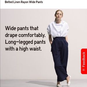 Linen wide pants
